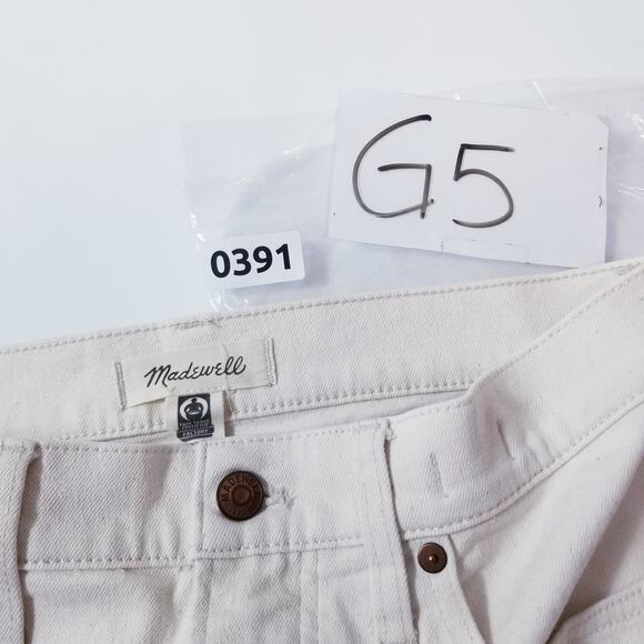 Madewell The Perfect Vintage Jeans High Rise Cream Denim 5-Pockets Cotton Blend - Picture 12 of 12